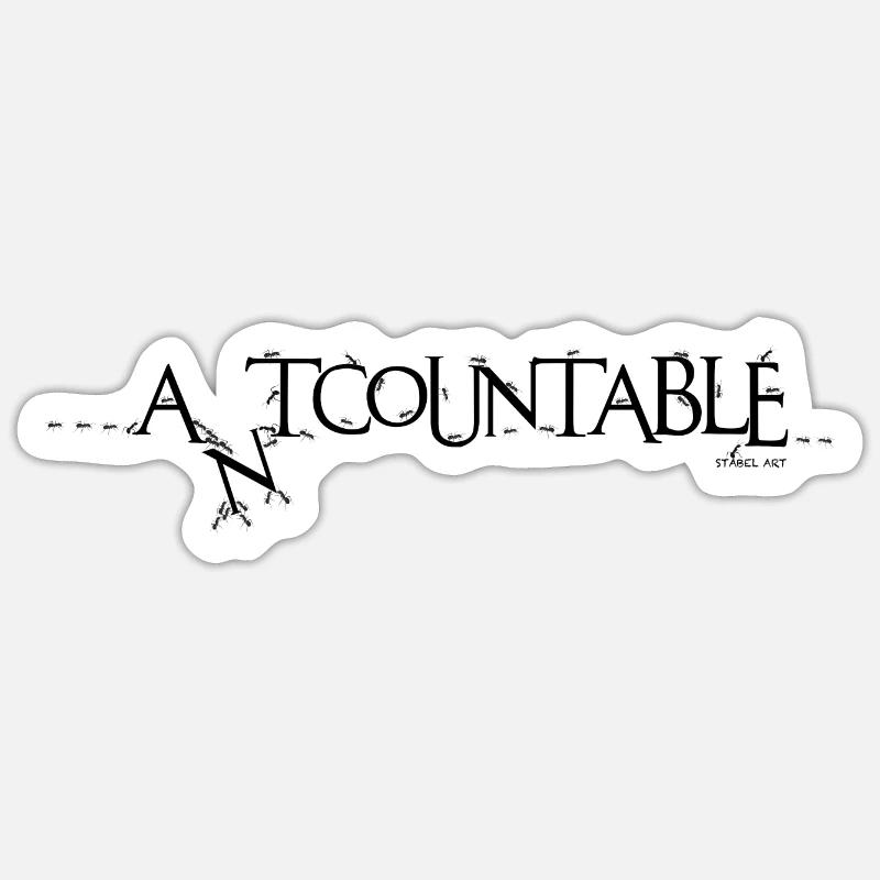 Ants - Sticker size S (10 x 10 cm) - white matte