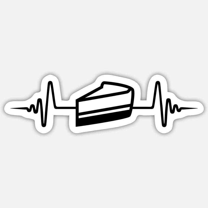 Gâteau au fromage au lait - Sticker taille S (10 x 10 cm) - blanc mat