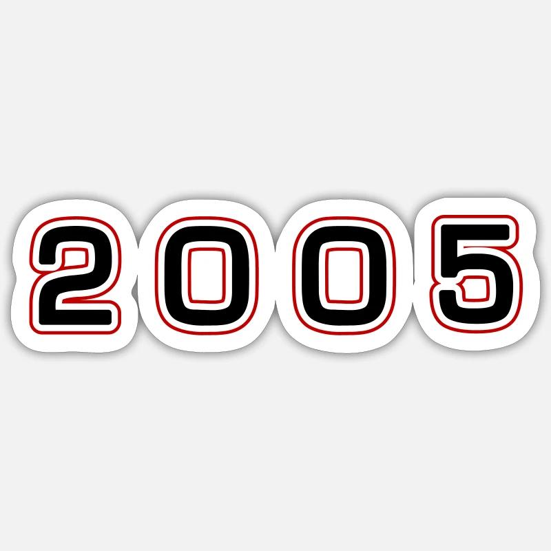 2005 Year Number - Sticker size S (10 x 10 cm) - white matte