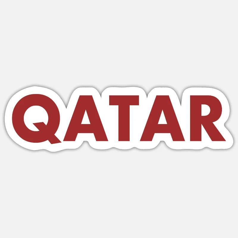 Qatar - Sticker taille S (10 x 10 cm) - blanc mat