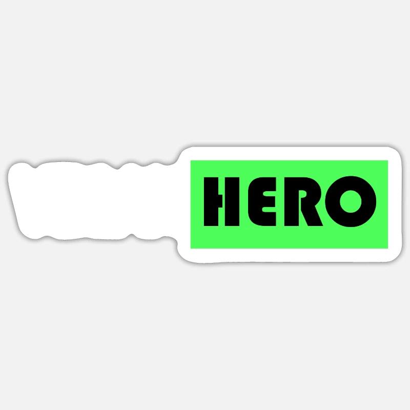 héros végétalien - Sticker taille S (10 x 10 cm) - blanc mat