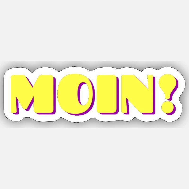 MOIN - Sticker Größe S (10 x 10 cm) - Mattweiß