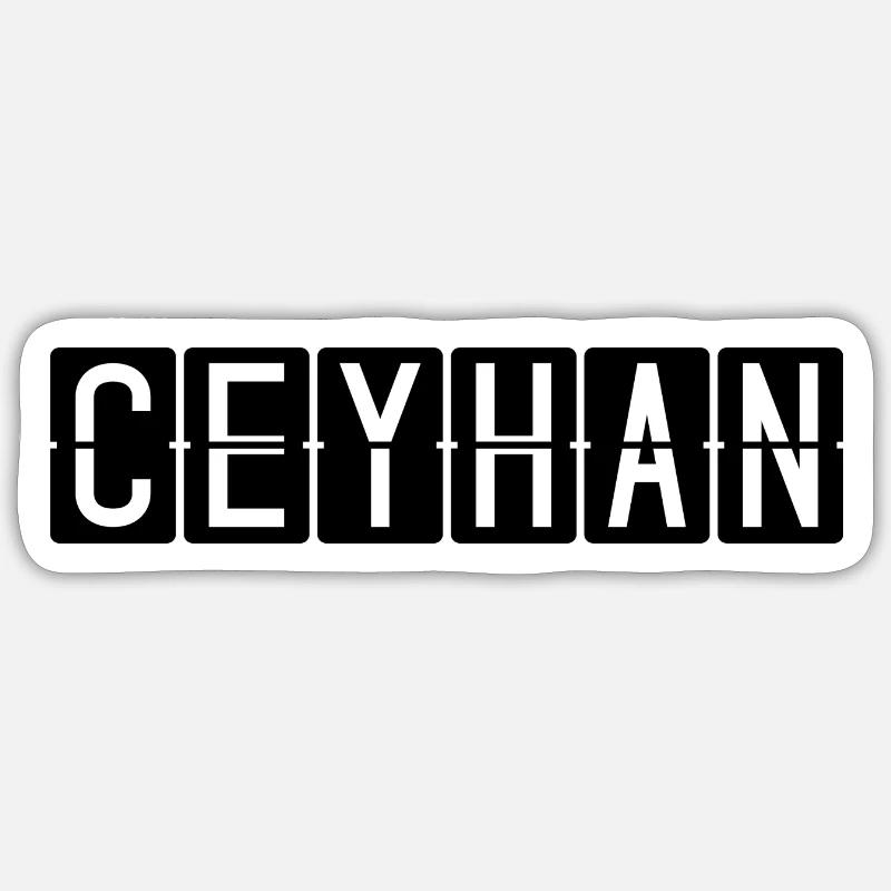 Ceyhan Flughafentafel Sticker Größe S (10 x 10 cm)
