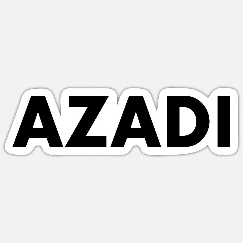 Azadi - Sticker taille S (10 x 10 cm) - blanc mat