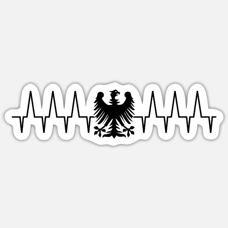 Frequenz Deutschland - Sticker Größe S (10 x 10 cm) - Mattweiß