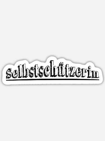 Selbstschützerin - Sticker Größe S (10 x 10 cm) - Mattweiß