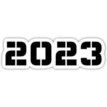Year of birth Birthday New Year Born In 2023 - Sticker size S (10 x 10 cm) - white matte - Front