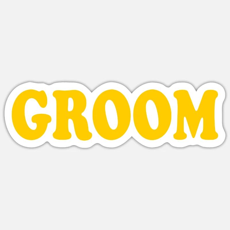 Groom - Sticker Größe S (10 x 10 cm) - Mattweiß