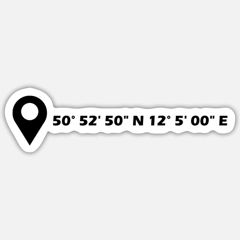 Gera coordinates Sticker size S (10 x 10 cm)