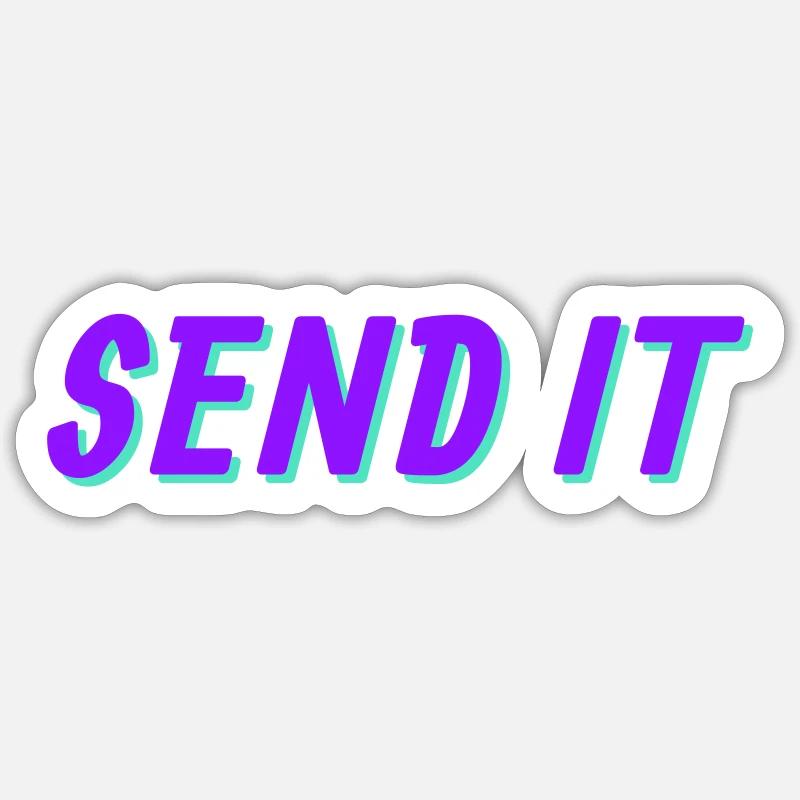 SEND IT - Sticker Größe S (10 x 10 cm) - Mattweiß