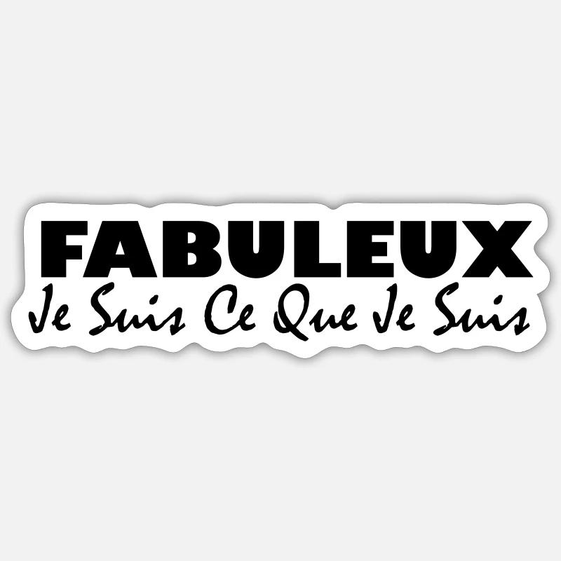 FABULEUX - Sticker Größe S (10 x 10 cm) - Mattweiß