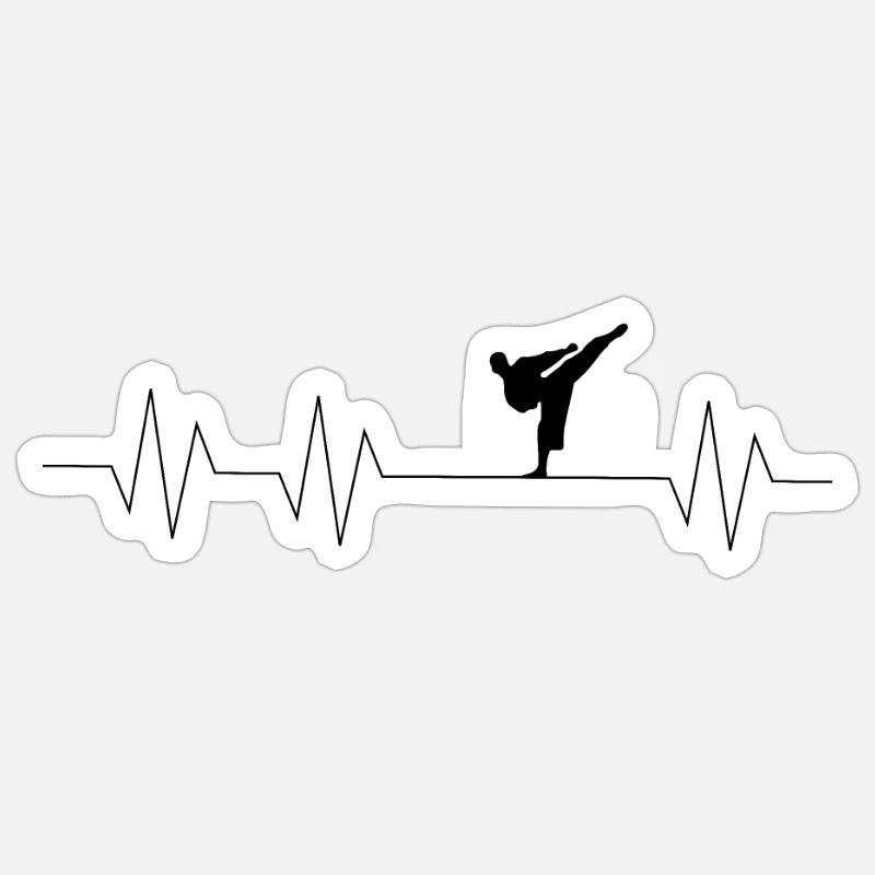 Karate - Sticker Größe S (10 x 10 cm) - Mattweiß