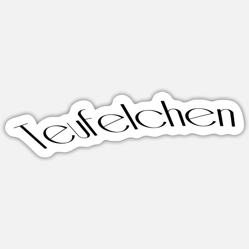 Teufelchen - Sticker Größe S (10 x 10 cm) - Mattweiß