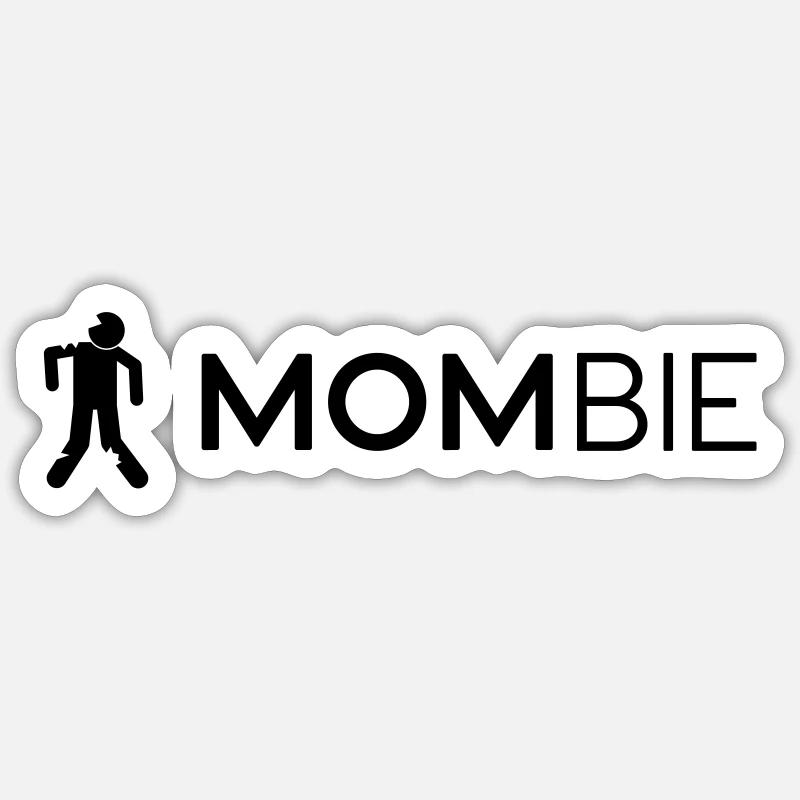 Zombie Mom - Sticker Größe S (10 x 10 cm) - Mattweiß