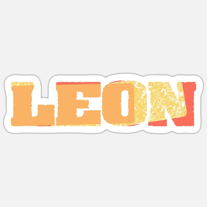 Leon - Sticker size S (10 x 10 cm) - white matte