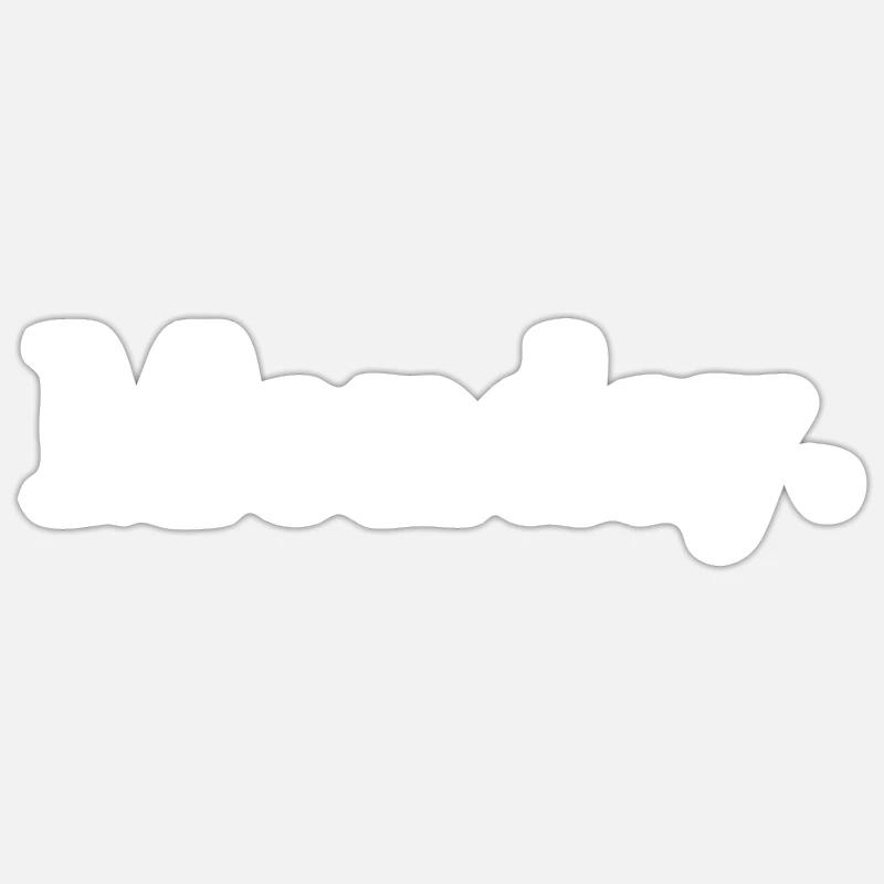 Lundi - Sticker taille S (10 x 10 cm) - blanc mat