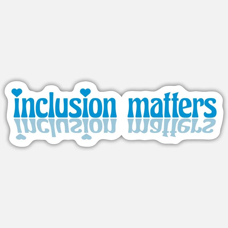 L’inclusion compte Citation du logo - Sticker taille S (10 x 10 cm) - blanc mat