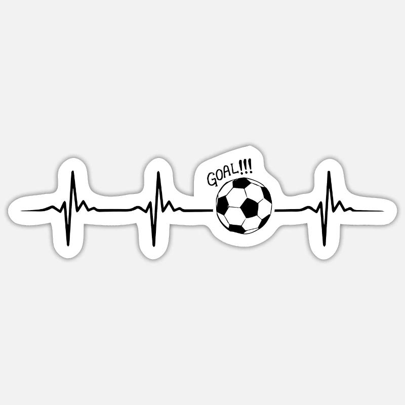 Fußball Soccer - Sticker Größe S (10 x 10 cm) - Mattweiß