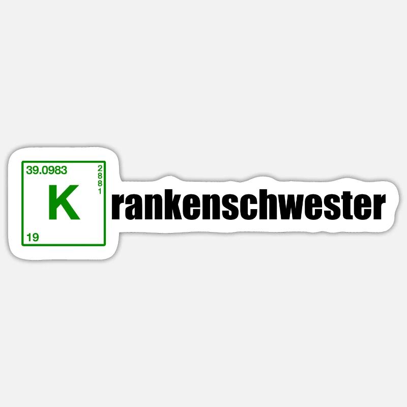 Krankenschwester Geschenk black - Sticker Größe S (10 x 10 cm) - Mattweiß