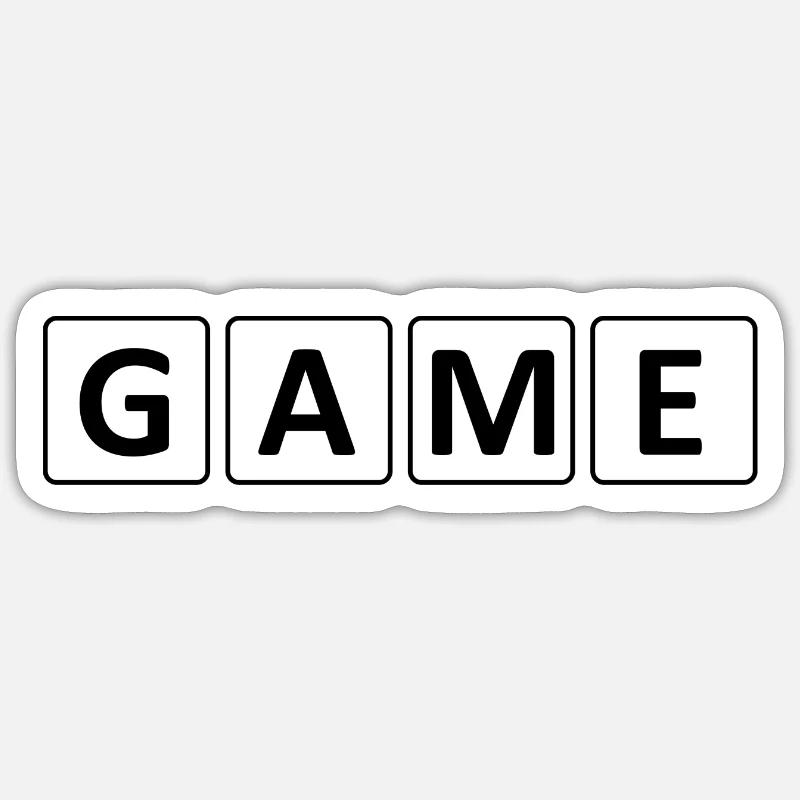 Game Gaming PC - Sticker Größe S (10 x 10 cm) - Mattweiß