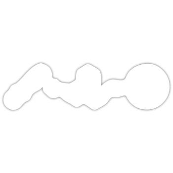 Snowboarder « Snowboarder-Love » Freestyleboard - Sticker taille S (10 x 10 cm) - blanc mat - Devant