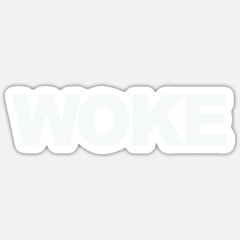 Autodérision : WOKE Sticker taille S (10 x 10 cm)