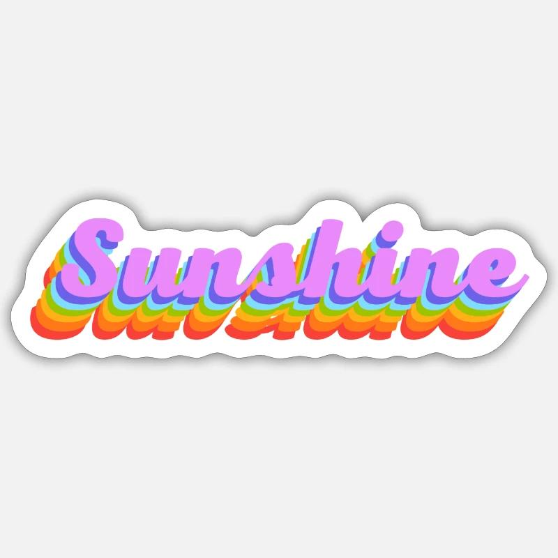 Soleil - Sticker taille S (10 x 10 cm) - blanc mat