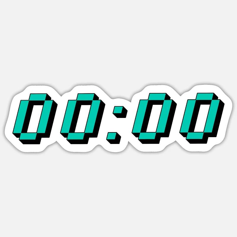 Time out2 - Sticker Größe S (10 x 10 cm) - Mattweiß