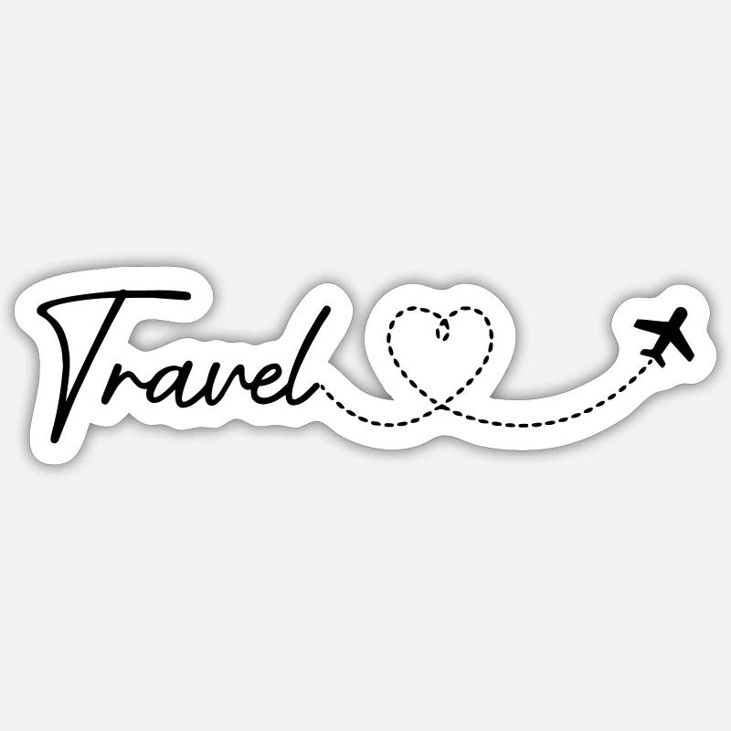 voyage de vacances - Sticker taille S (10 x 10 cm) - blanc mat