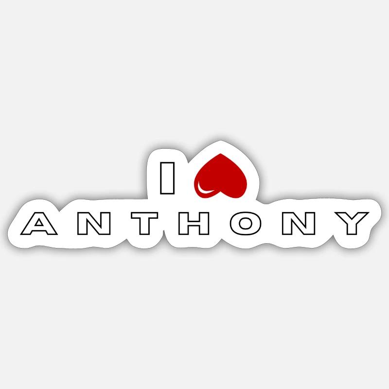 Ich hasse Anthony Sticker Größe S (10 x 10 cm)