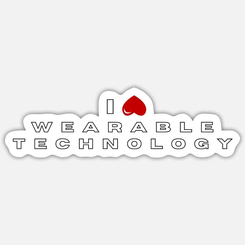 Ich hasse tragbare Technologie - Sticker Größe S (10 x 10 cm) - Mattweiß