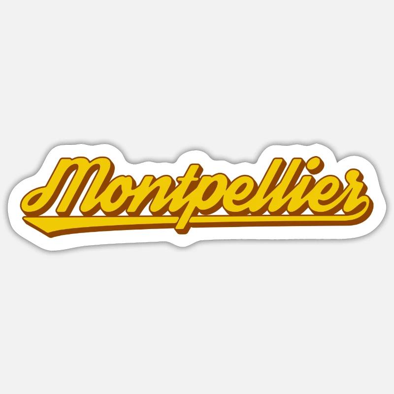 Montpellier - Sticker Größe S (10 x 10 cm) - Mattweiß