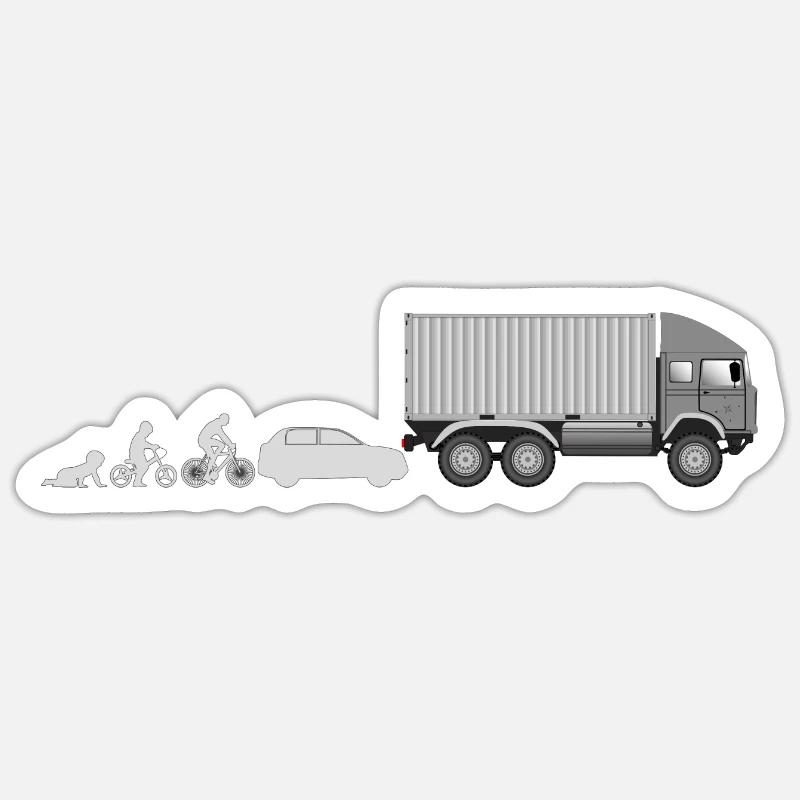 Evolution Container Truck Driver Sticker size S (10 x 10 cm)