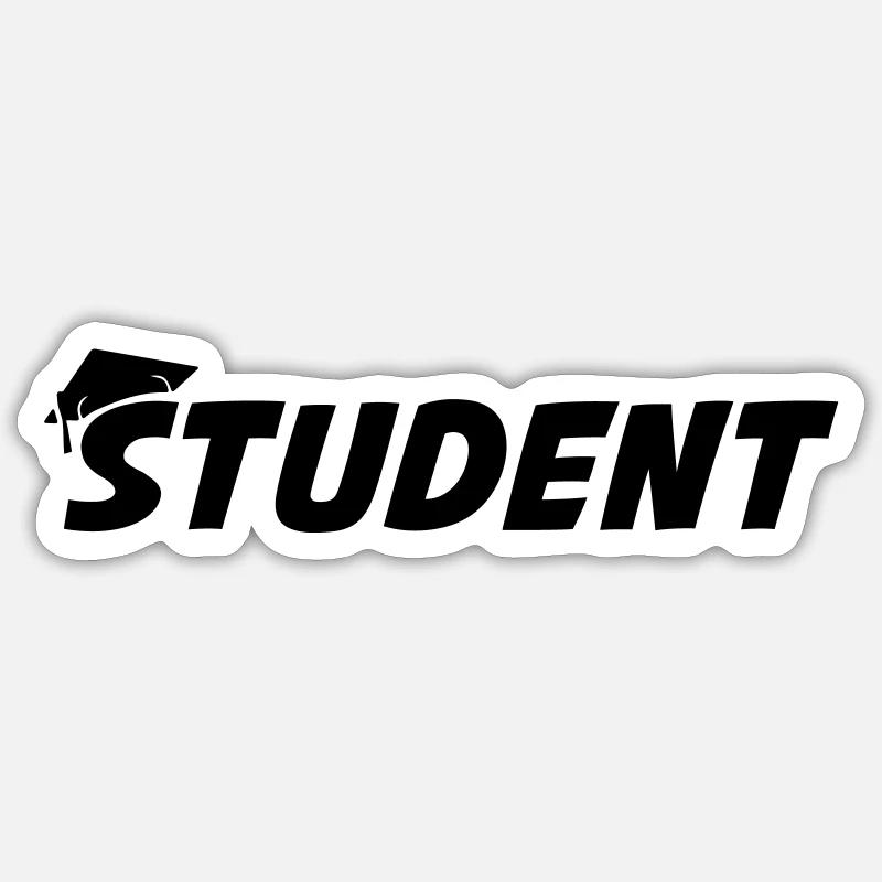 student - Sticker Größe S (10 x 10 cm) - Mattweiß