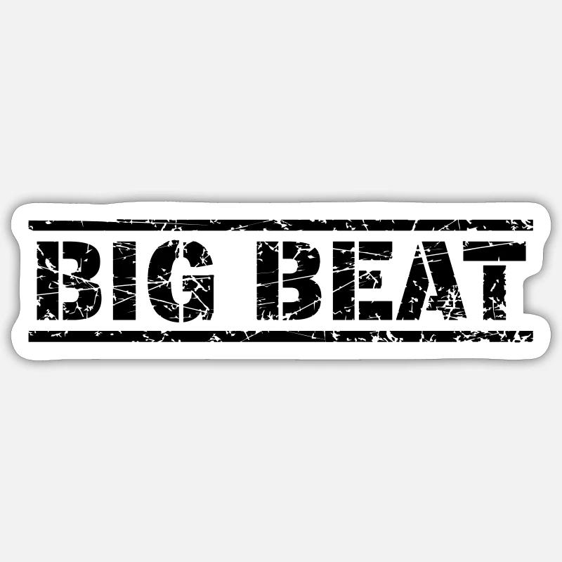 Gros battement - Sticker taille S (10 x 10 cm) - blanc mat