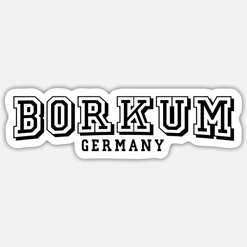 Borkum - Sticker Größe S (10 x 10 cm) - Mattweiß