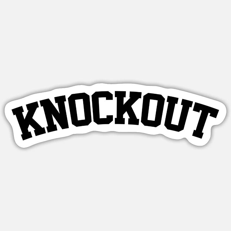 KNOCKOUT Sticker taille S (10 x 10 cm)