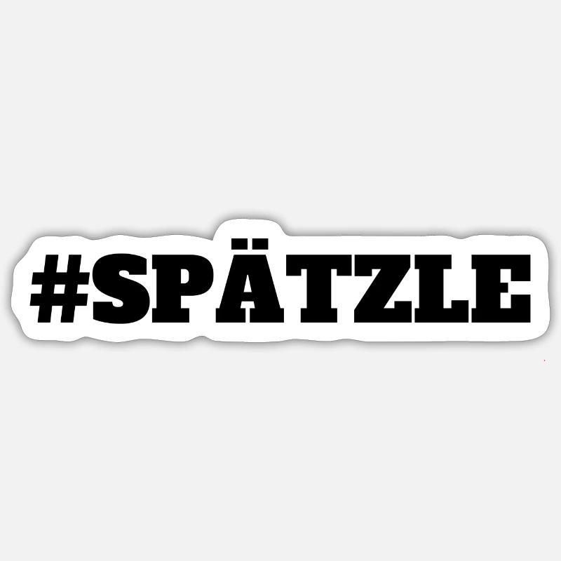 Spätzle - Sticker Größe S (10 x 10 cm) - Mattweiß