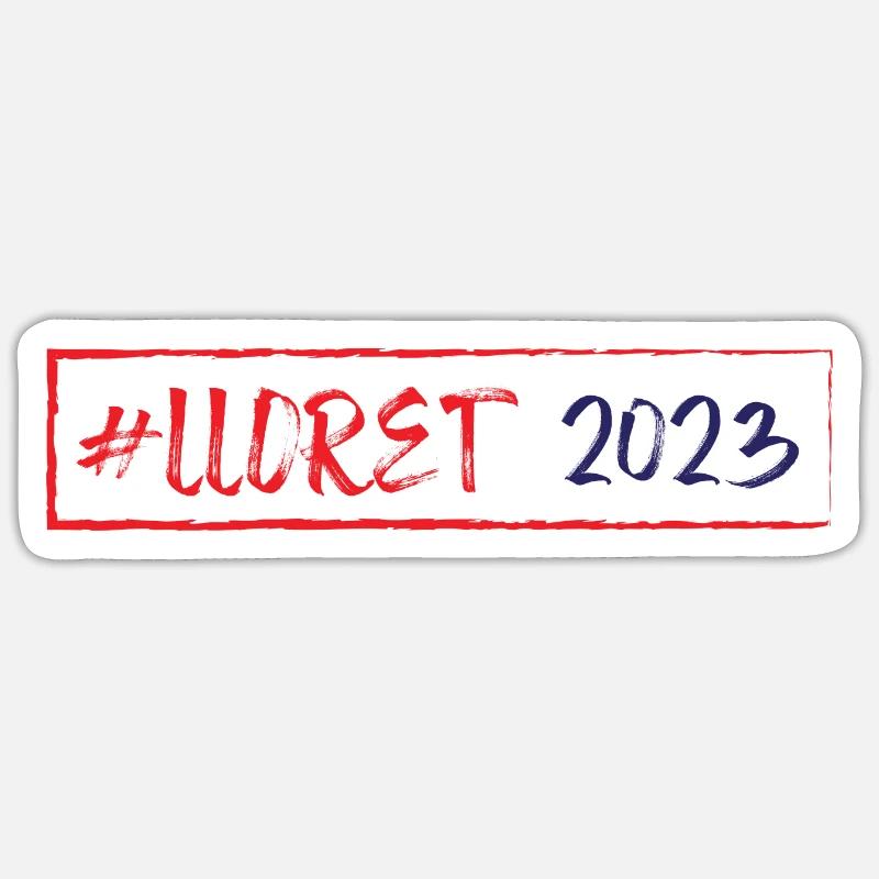 Lloret De Mar 2023 - Sticker taille S (10 x 10 cm) - blanc mat