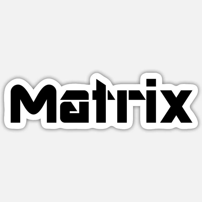 Matrix - Sticker size S (10 x 10 cm) - white matte
