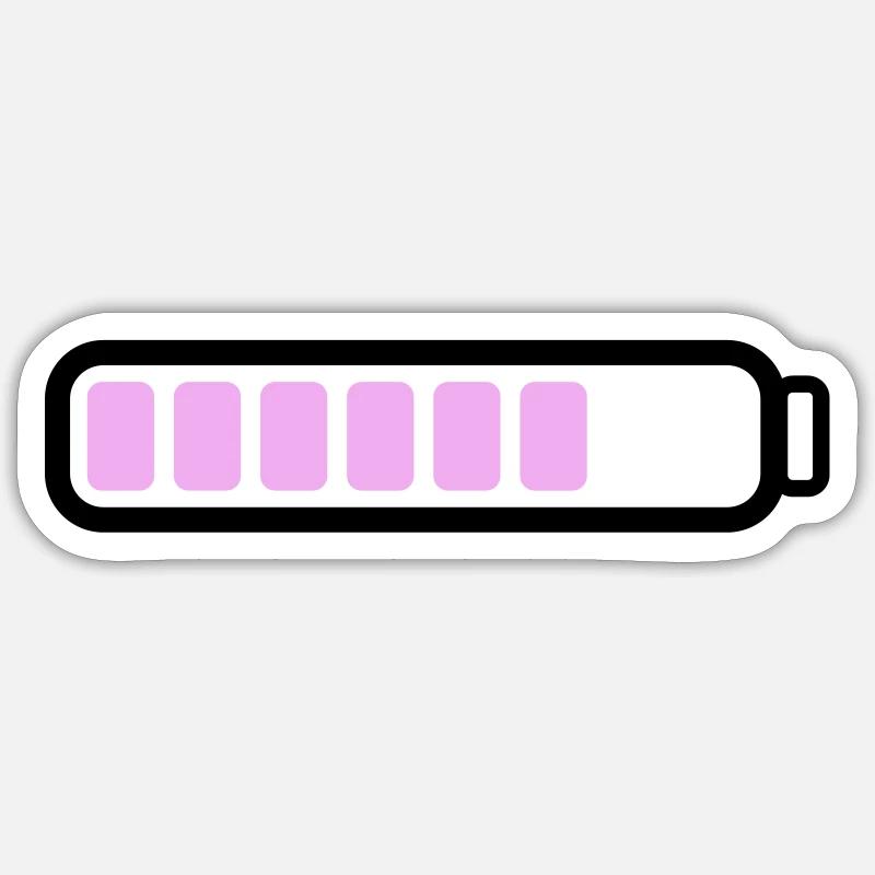 Battery Battery loading - Sticker size S (10 x 10 cm) - white matte