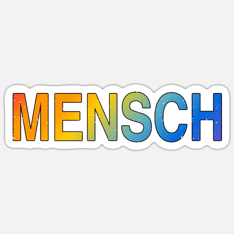 REGENBOGEN MENSCH Sticker Größe S (10 x 10 cm)