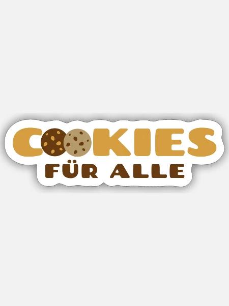 Cookies - Sticker Größe S (10 x 10 cm) - Mattweiß