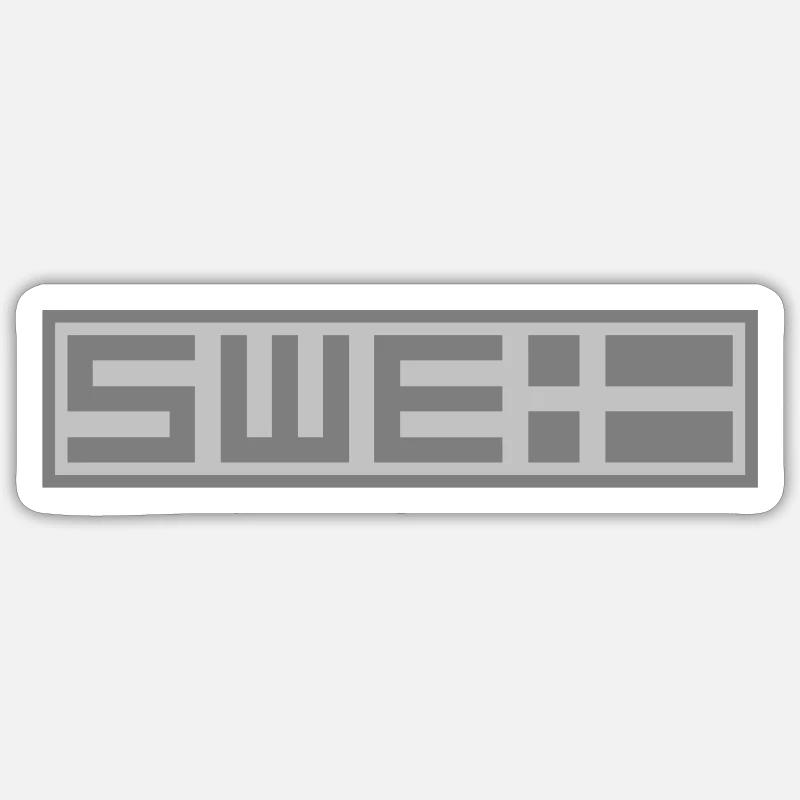 Swedish tactical - Sticker size S (10 x 10 cm) - white matte