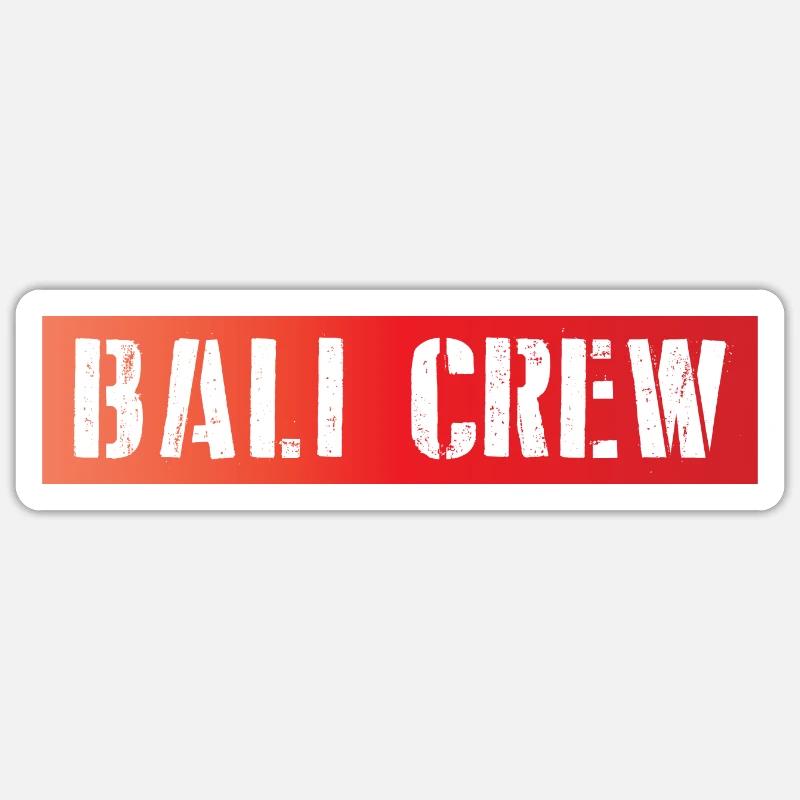 Équipage de Bali - Sticker taille S (10 x 10 cm) - blanc mat