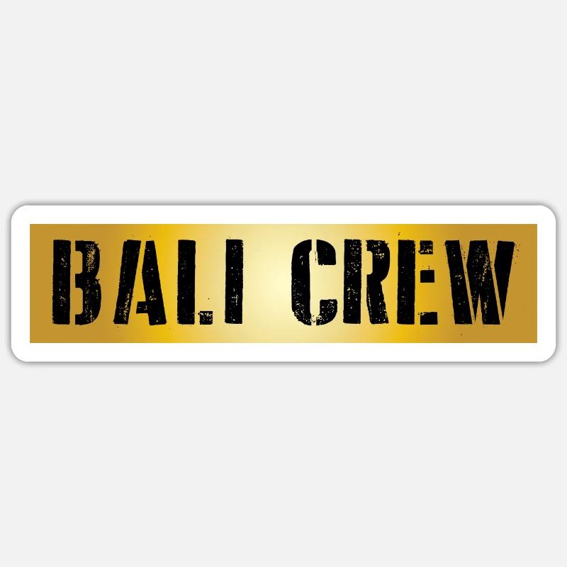 Bali Crew - Sticker size S (10 x 10 cm) - white matte