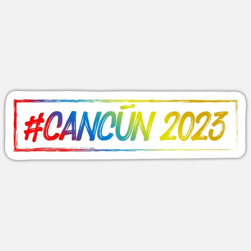 Cancun 2023 - Sticker Größe S (10 x 10 cm) - Mattweiß
