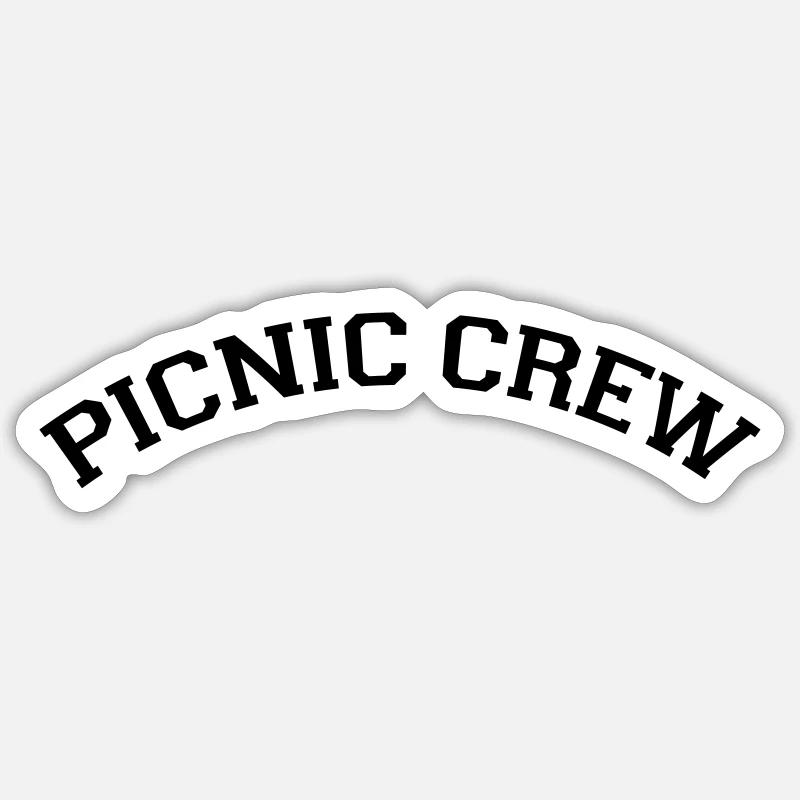 Picknick-Crew-Teammitglied Sommer-Indoor-Essen - Sticker Größe S (10 x 10 cm) - Mattweiß