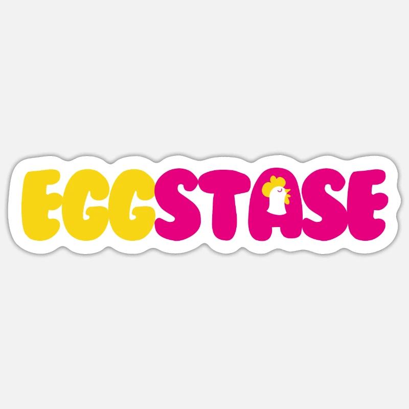 EGGSTASE - Sticker Größe S (10 x 10 cm) - Mattweiß
