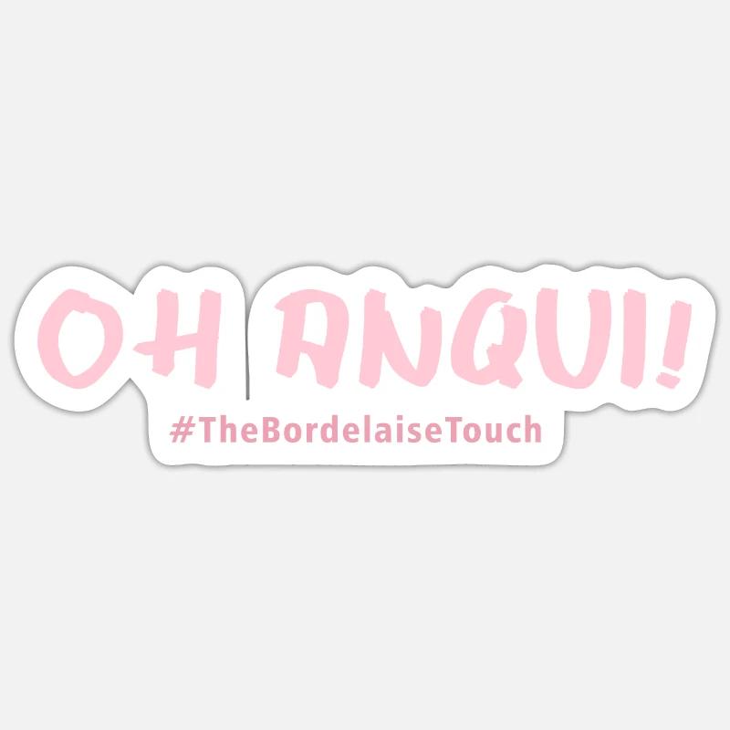 Oh anqui !! - Sticker taille S (10 x 10 cm) - blanc mat